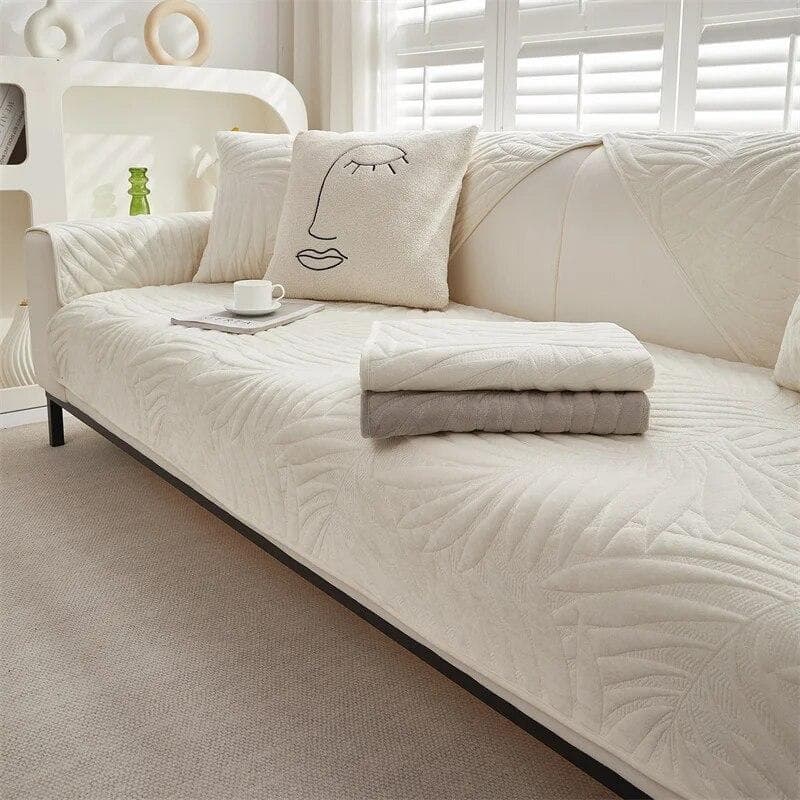 Thicken Sofa Cushion Non-slip Winter Plush Sofa Cover Towel Pets Kid Sofas Towel Anti-slip Universal Solid Color Couch Protector 70x70cm 1pc