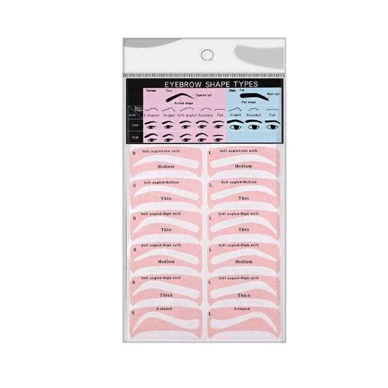 4 Sheet/set Eyebrow Shaper DIY Eyebrow Stamp Sticker Card Eye Makeup Stencils Ruler Brow Definer Shaping Tool