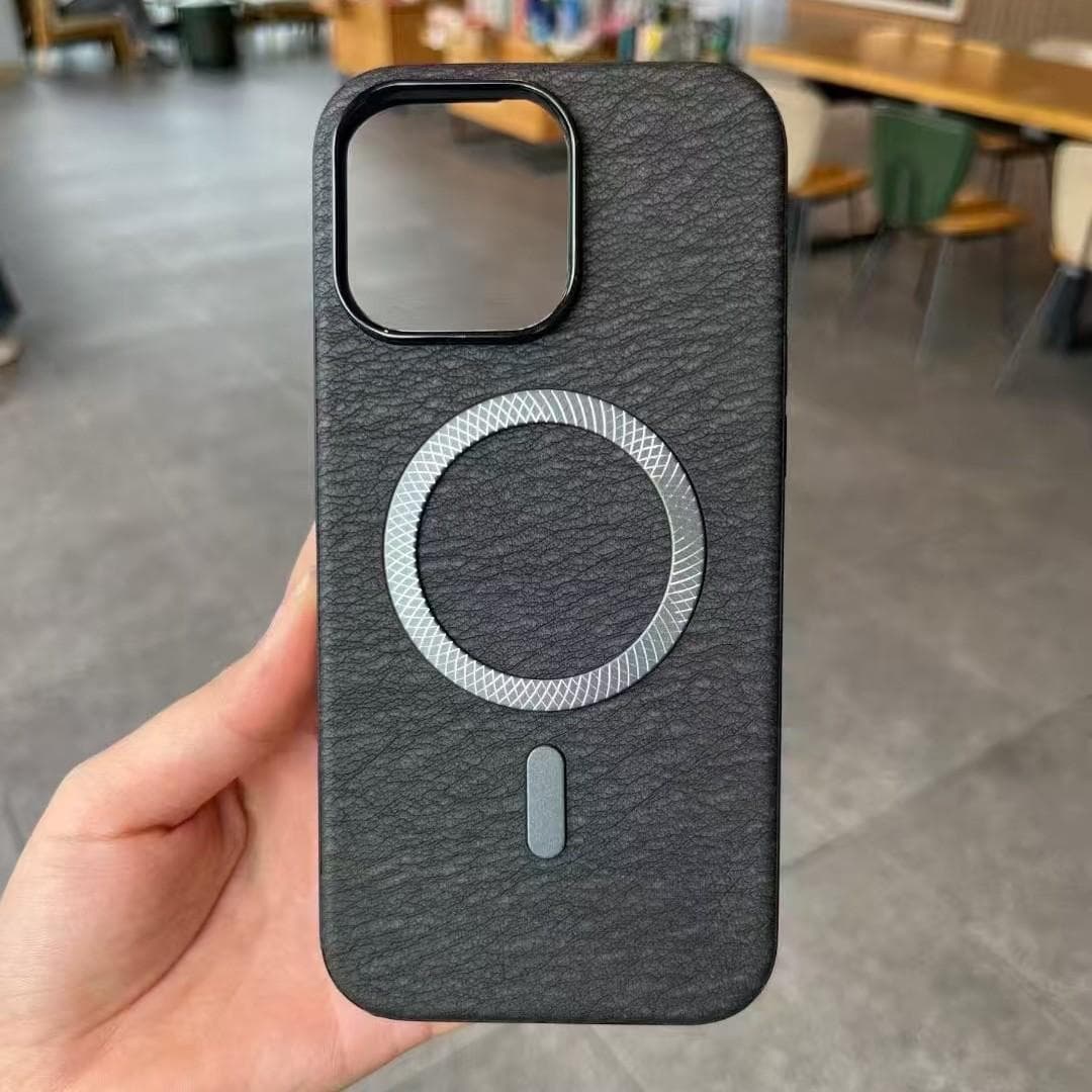 Simple and Suitable for IPhone16pro Magnetic Curved Surface Tin Apple 15/14 Full-pack Anti-fall and Anti-slip Protection Case Apple 16Plus black
