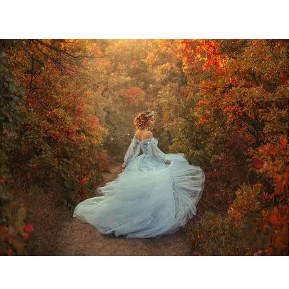 Diy Diamond Painting Cross Stitch Forest Princess Picture Diamond Embroidery Mosaic Gift Home Decor 20X30CM