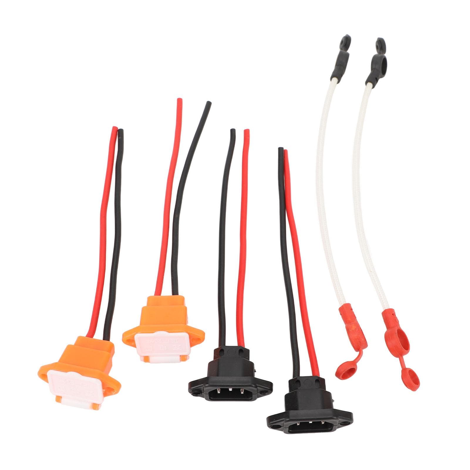 Electric Bike Charging Port Socket with Waterproof Cover Cable Connector Electric Bicycle Battery