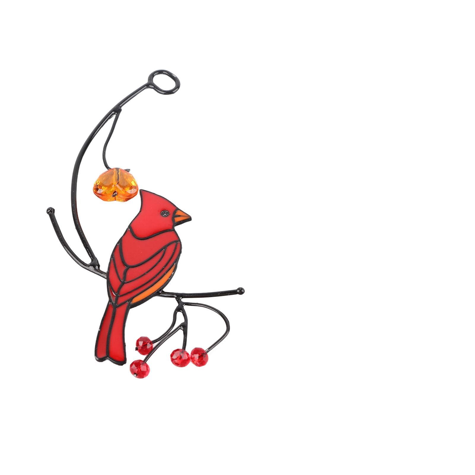 Artificial Simulation Foam Birds Zinc Alloy Cardinal Bird Home Hanging Decoration for Window Desk