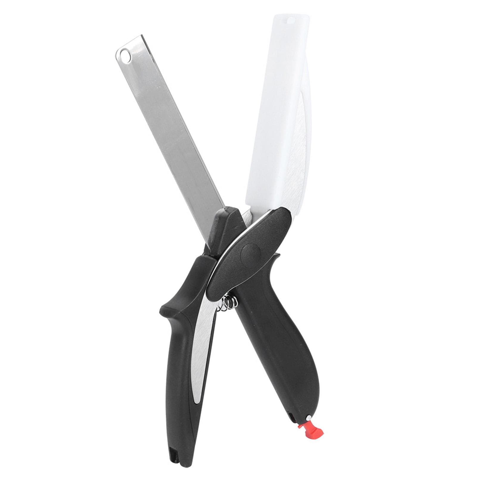 2 In 1 Stainless Steel Food Vegetable Cutter Knife Scissors Home Kitchen Accessory