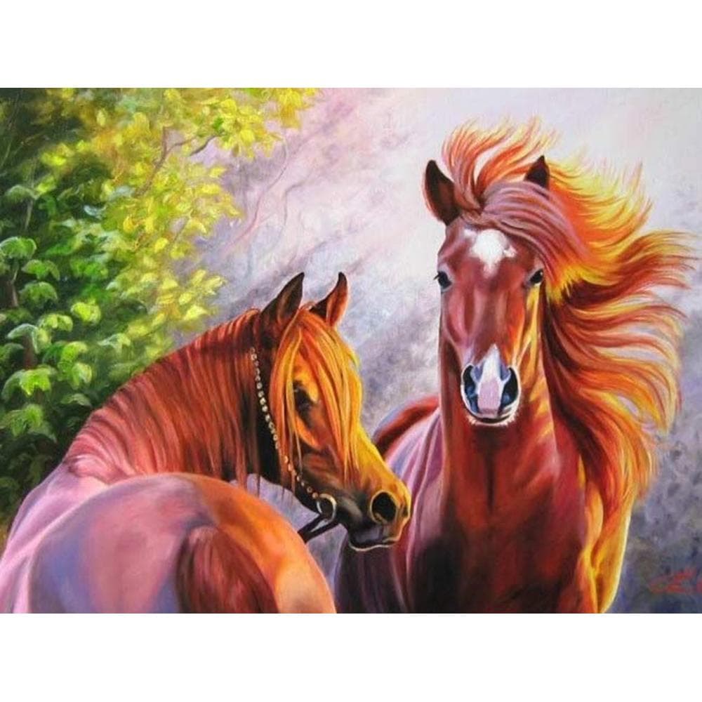 Diamond Painting Rhinestones Mosaic Picture Animal Decorative Needle Arts Craft Large DIY Paint 20X30CM