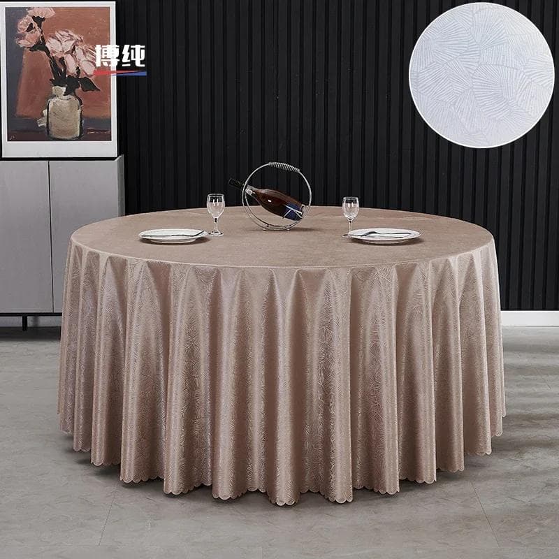 280cm Restaurant Hotel Table Cloth Waterproof and Oil Resistant High-end Wedding Tablecloth Large Circular Party Table Cloths 200cm Round