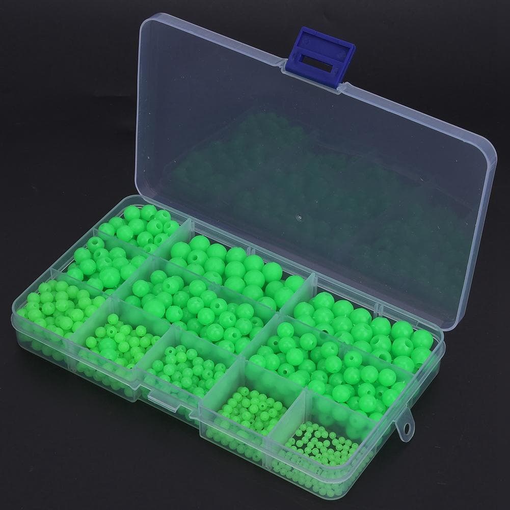 820 pcs Multi Models NonSlip Luminous Fishing Beads Lures Tackle Tools for Saltwater Freshwater Kit