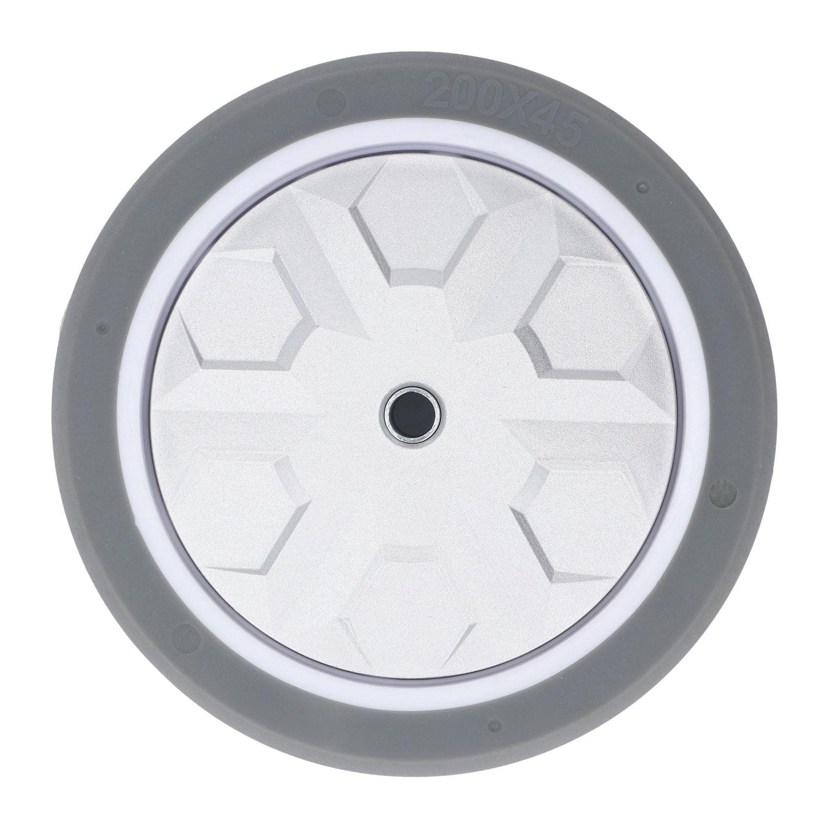 Hand Truck Wheel 8 Inch 300kg Load Capacity Quiet TPR Solid Rubber Replacement Caster Wheel