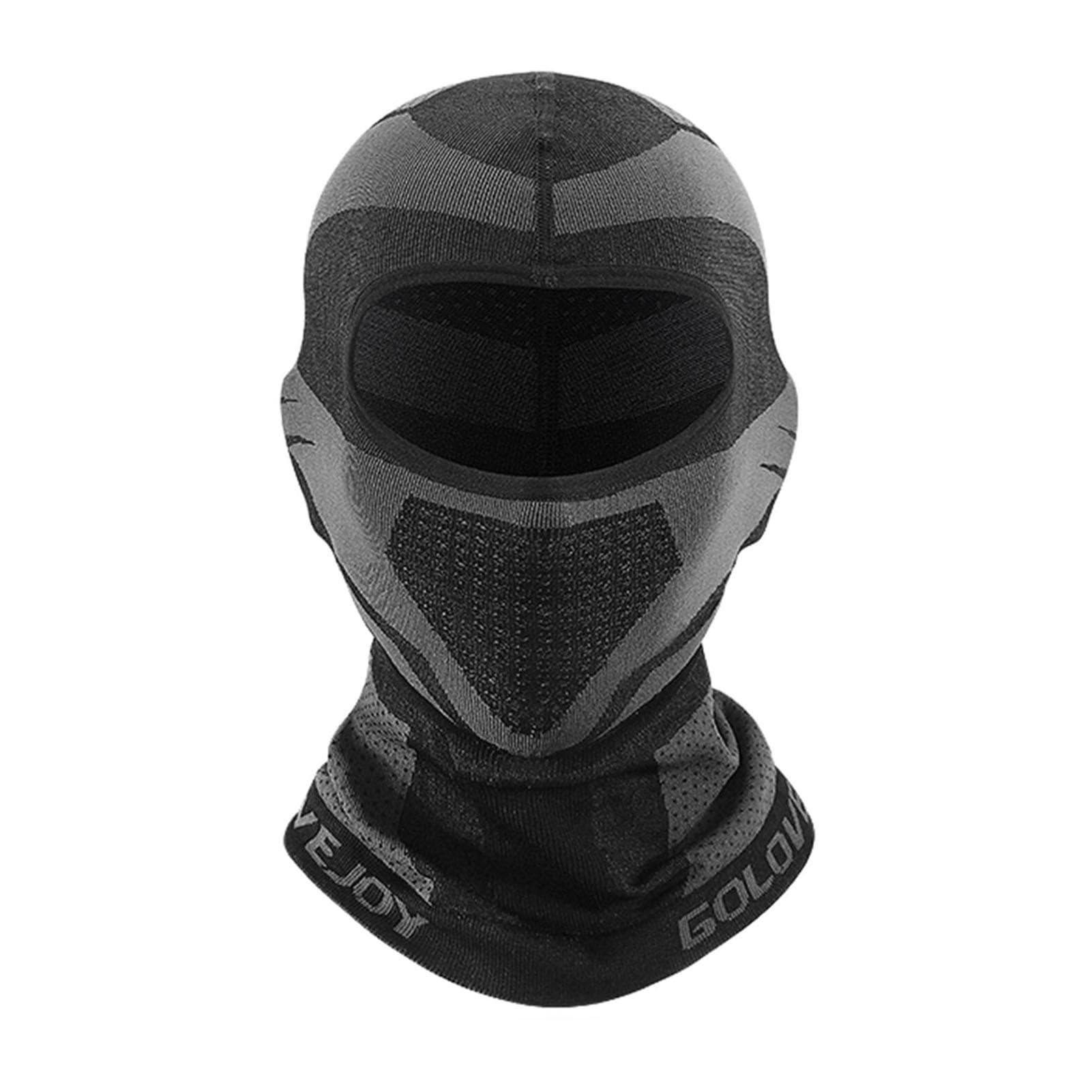 Balaclava Ski Cap Windproof Dustproof Thermal Face Cover in Winter for Skiing Snowboarding One Size black
