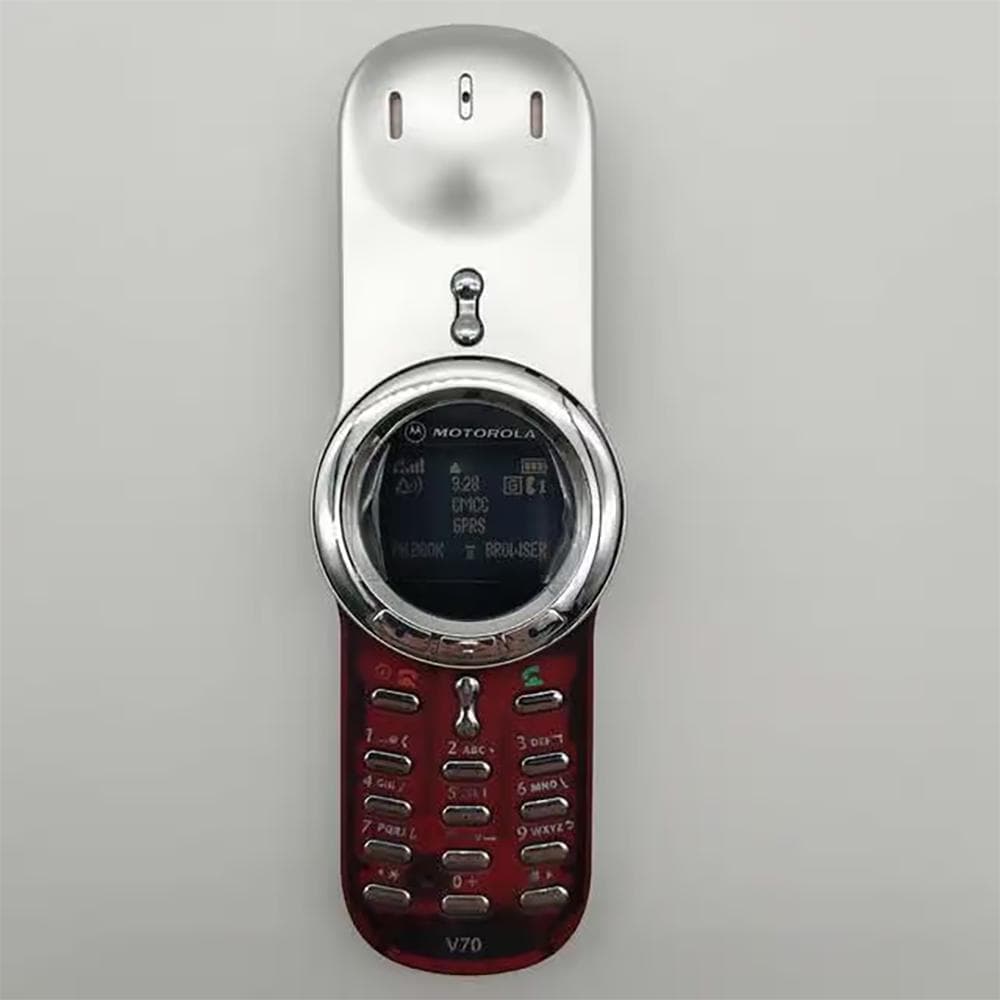Refurbished Original Motorola V70 GSM 900 / 1800 96x64 pixels 430mAh Mobile Phone With 1 SIM simple set red