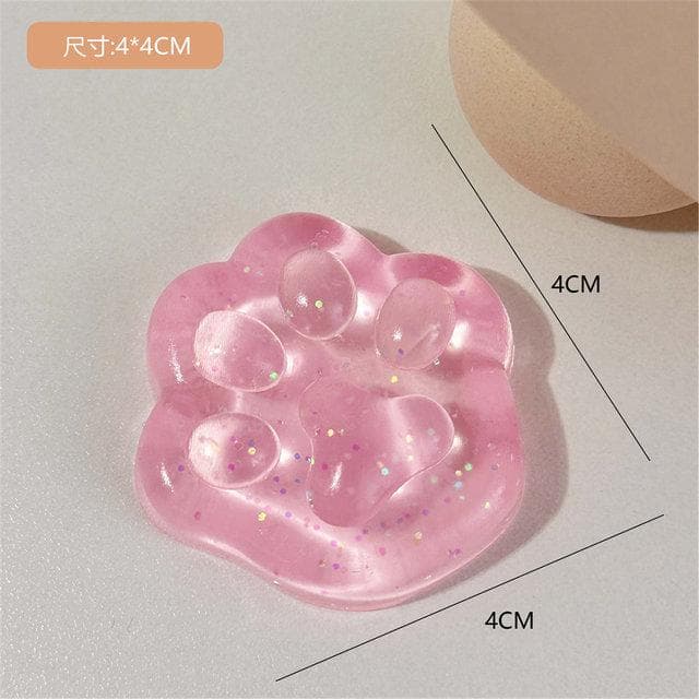 New Fidget Toy Mini Squishy Toys Mochi Ice Block Stress Ball Toy Kawaii Transparent Cube cat paw fish Stress Relief Squeeze Toy