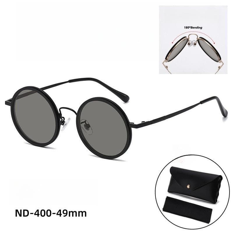 ND9 Manual Adjustable Brightness Sunglasses Foldable Lightweight Metal UV Resistant Glasses for Outdoor