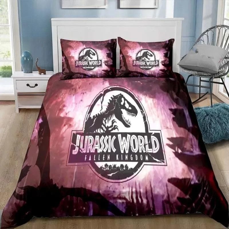 Dinosaur Jurassic Park 3D Print Bedding Set Single Twin Full Queen King Size Bed Set Adult Kid Bedroom Bedding Gift 200X230cm-3pcs
