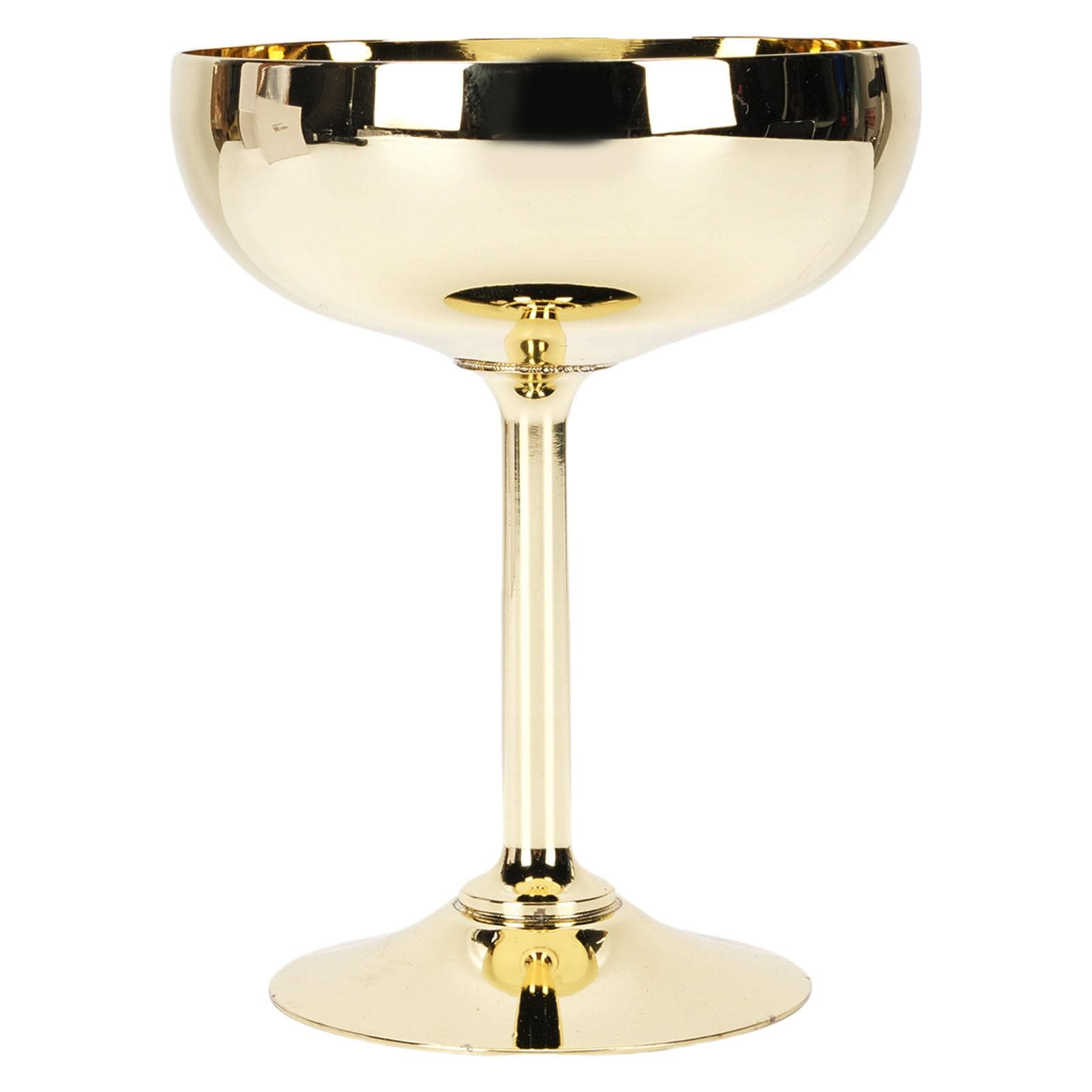 304 Stainless Steel Cocktail Glass Unbreakable Wine Glass Cup for Bar Party Home Gathering Plated L(for 6.5-9kg)