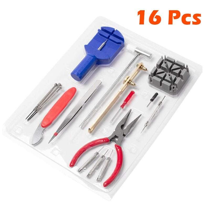507/147/11Pcs Watch Repair Tool Kit Holder Watchband Remover Link Pins Spring Bar Watchmaker Repair Tool Opener Pin Link Remover Watch Band Link Tool 16Pcs