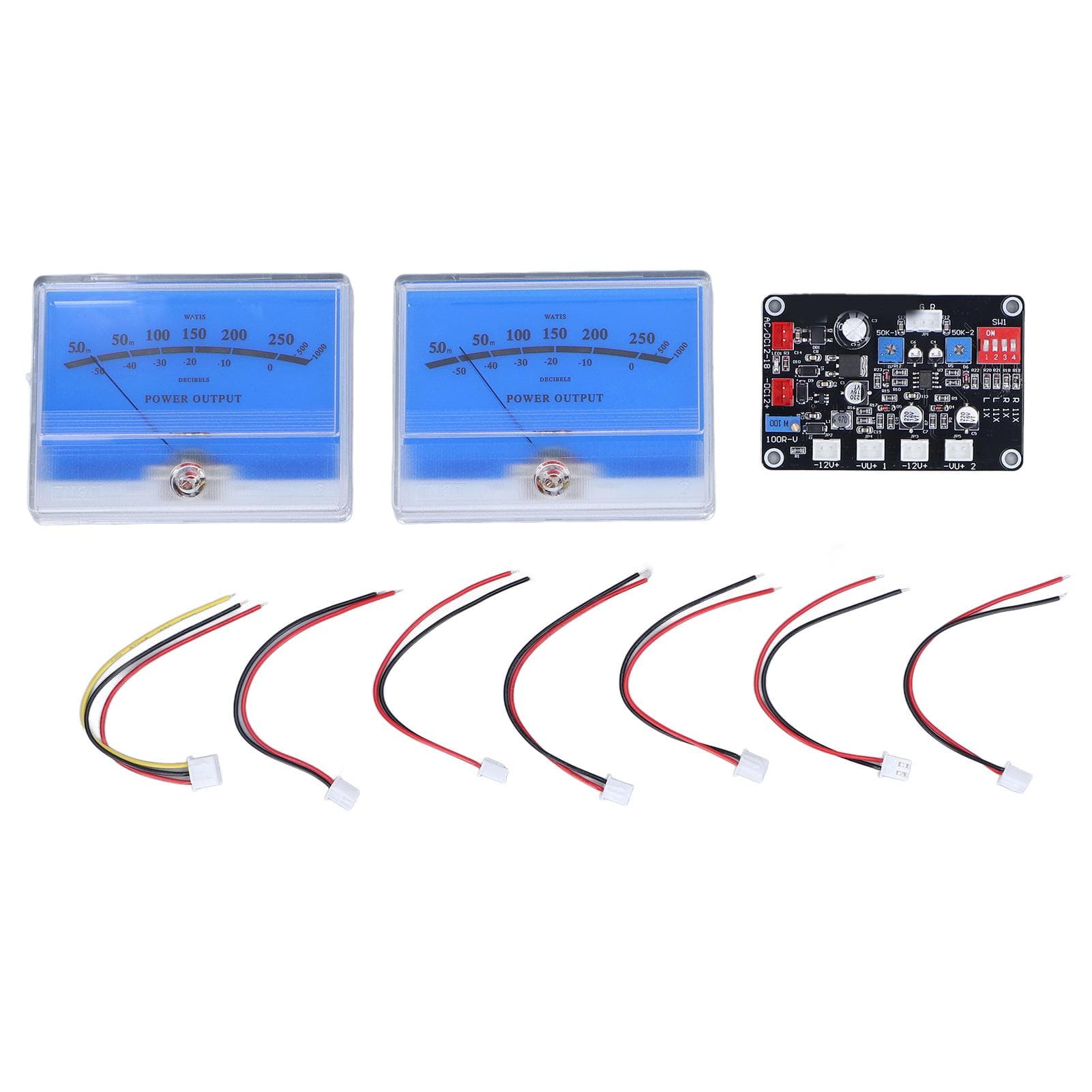 VU Meter Easy Operation ABS Adjustable Backlit Widely Used VU Meter with Driver Board for DIY Home