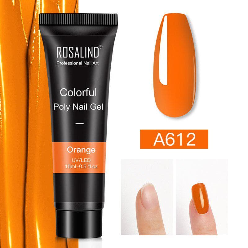 ROSALIND 15ml Poly Nail Gel Glitter Extensions soak off LED UV Lamp smalto per Gel semipermanente