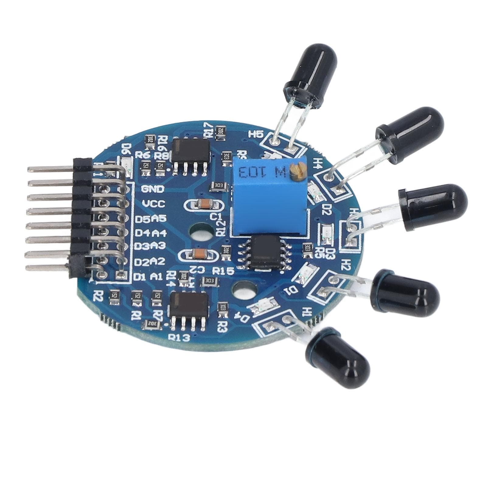 5 Way Flame Sensor Module Fire Extinguisher Sensor Board with Indicator Digital Analog Output