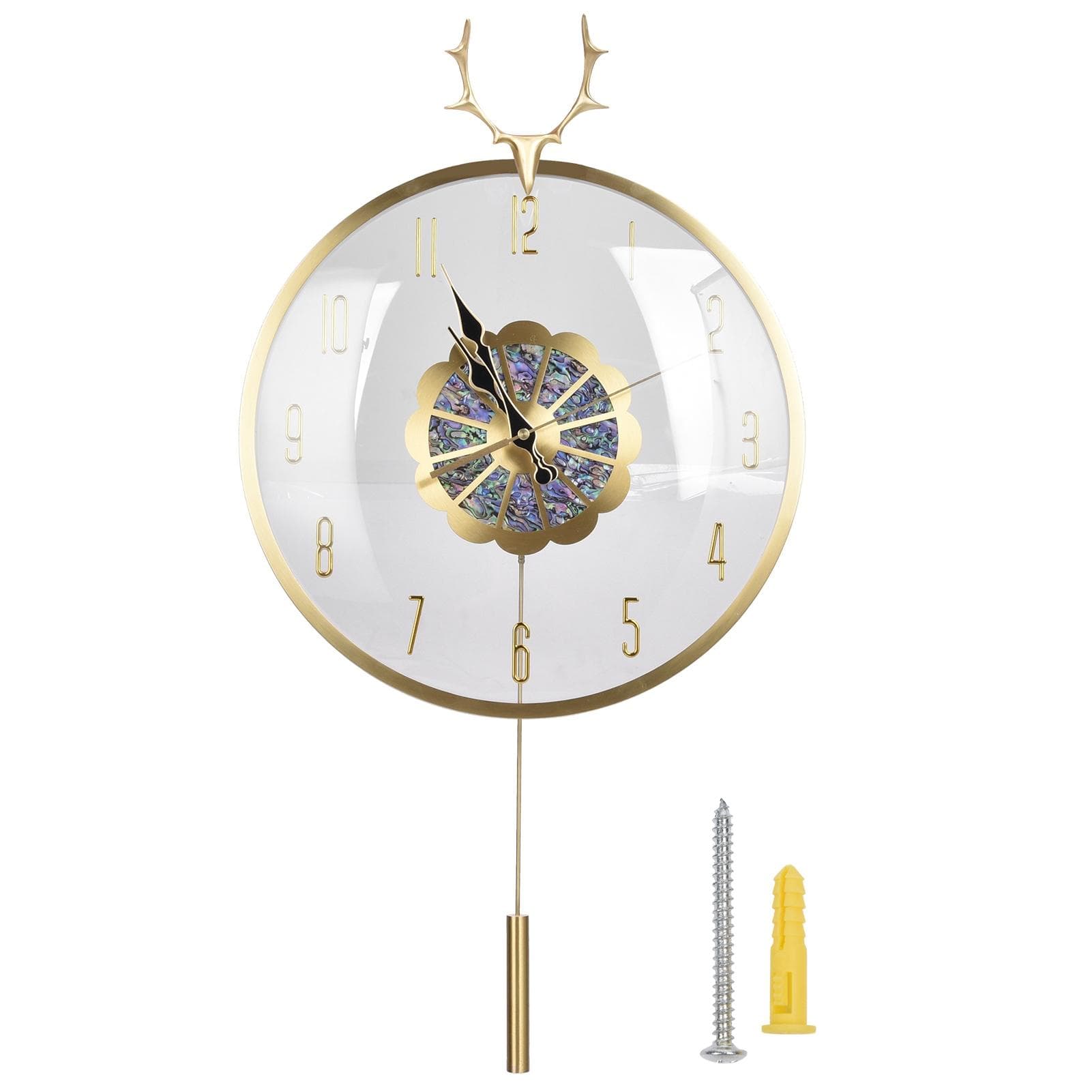Wall Clock Deer Head Simple Art Wall Clock for Living Room Bedroom Study Room Office Dining Room