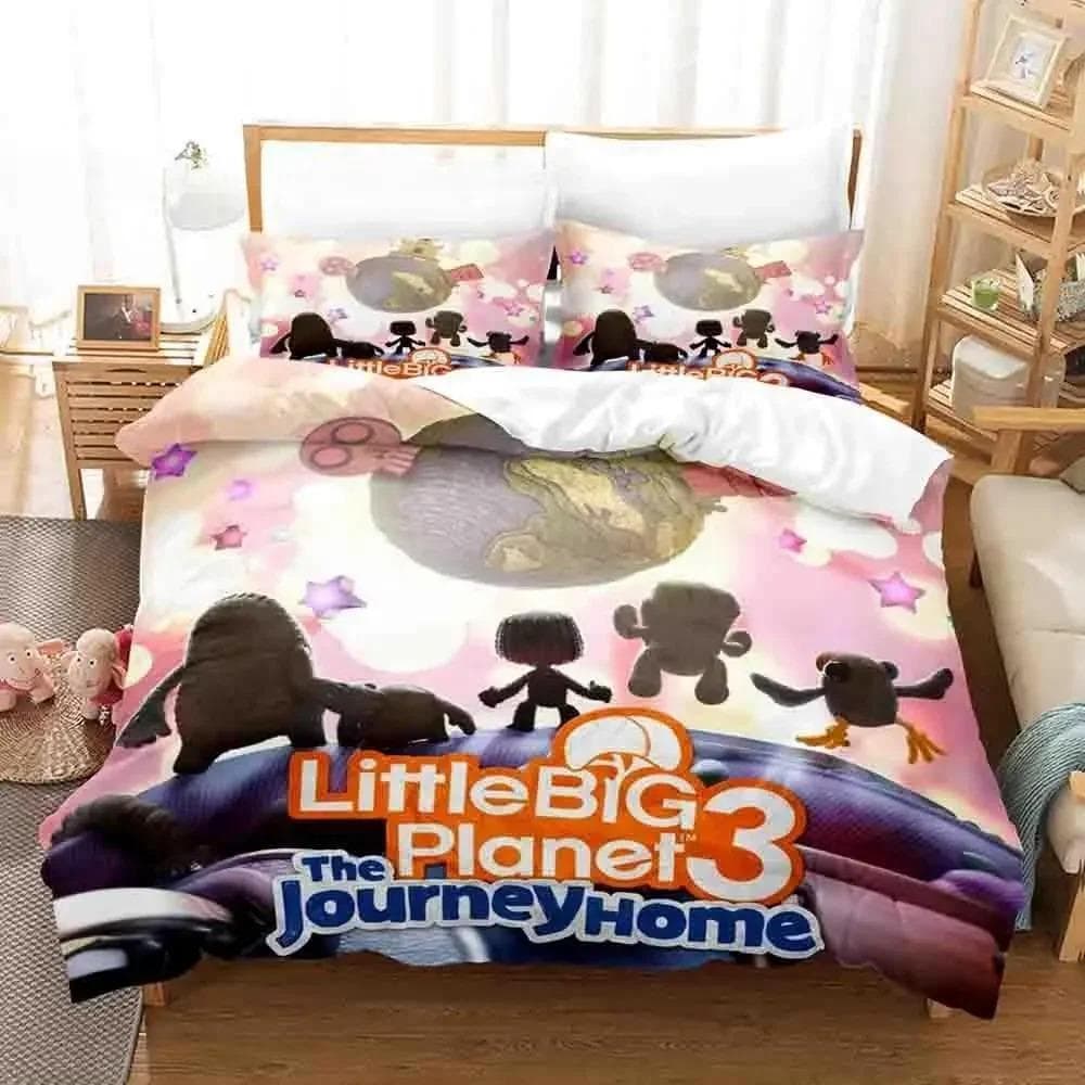 Sackboy Little Big Planet Bedding Set Single Twin Full Queen King Size Bed Set Aldult Kid Bedroom Duvet cover Sets Anime Bed US Twin 173x218cm