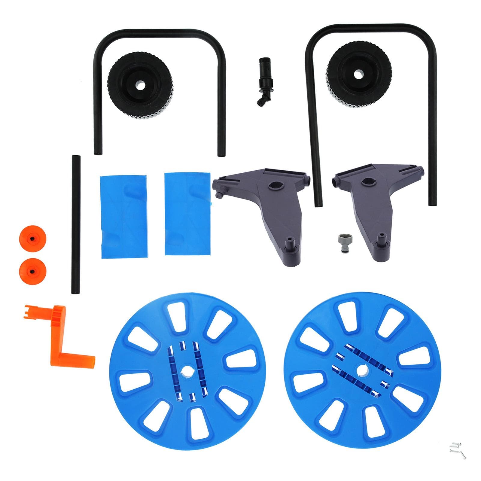 Garden Hose Reel Cart Portable HandPush Water Pipe Storage Rack Organizer for G1/2 50m Tube