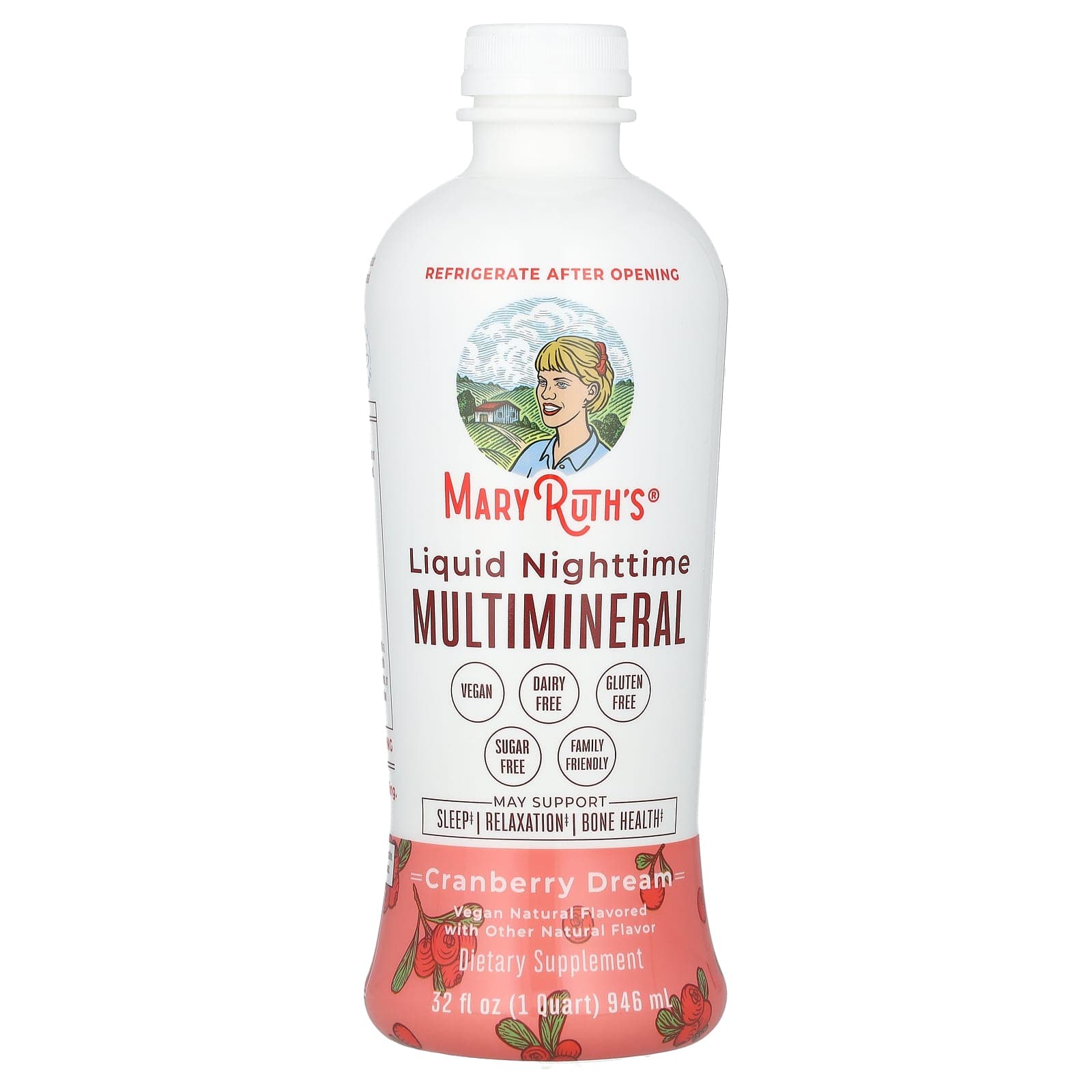 MaryRuth's, Liquid Nighttime Multimineral, Cranberry Dream, 32 fl oz (946 ml)