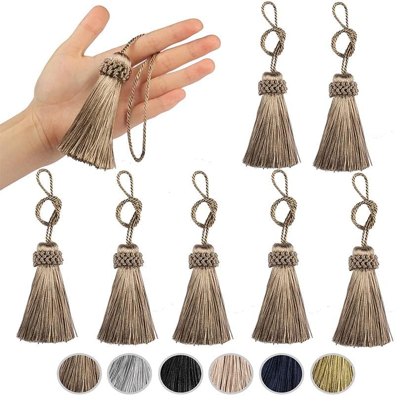 8Pcs/Lots Hanging Rope Tassels Sewing Clothing Curtain Fringe Home Decoration Craft Room Accessories Fluffy Tassels Linen