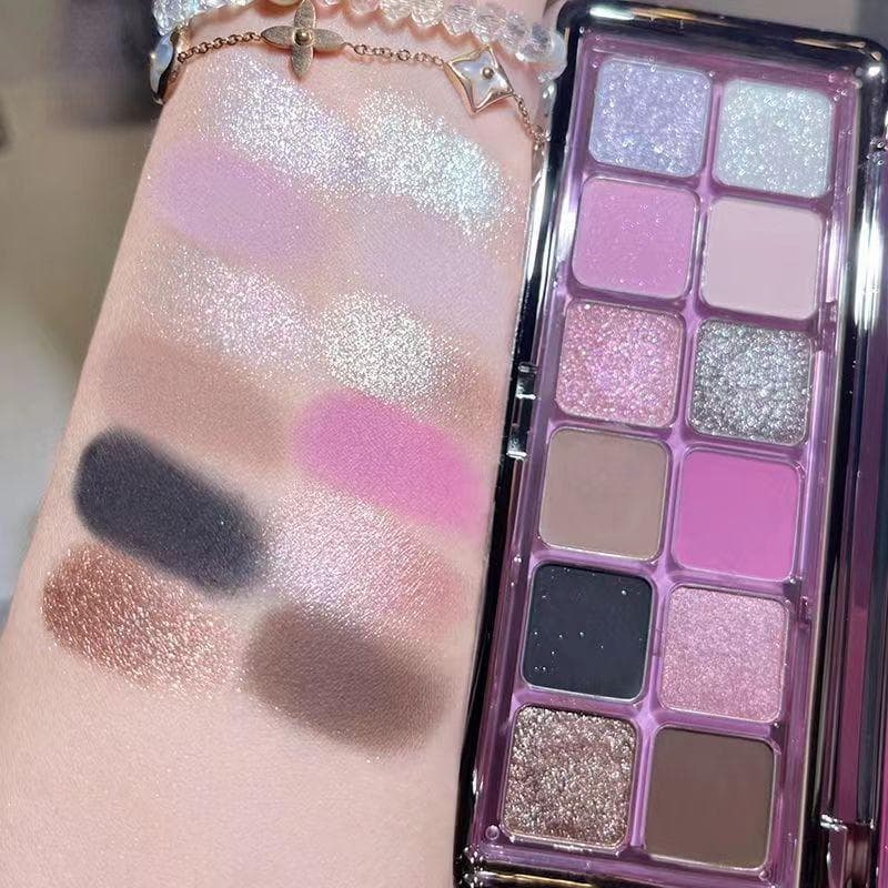 12 Color Eye Shadow Plate Matte Pearl Eyeshadow Girl Beginner Makeup Eyeshadow Tray 03