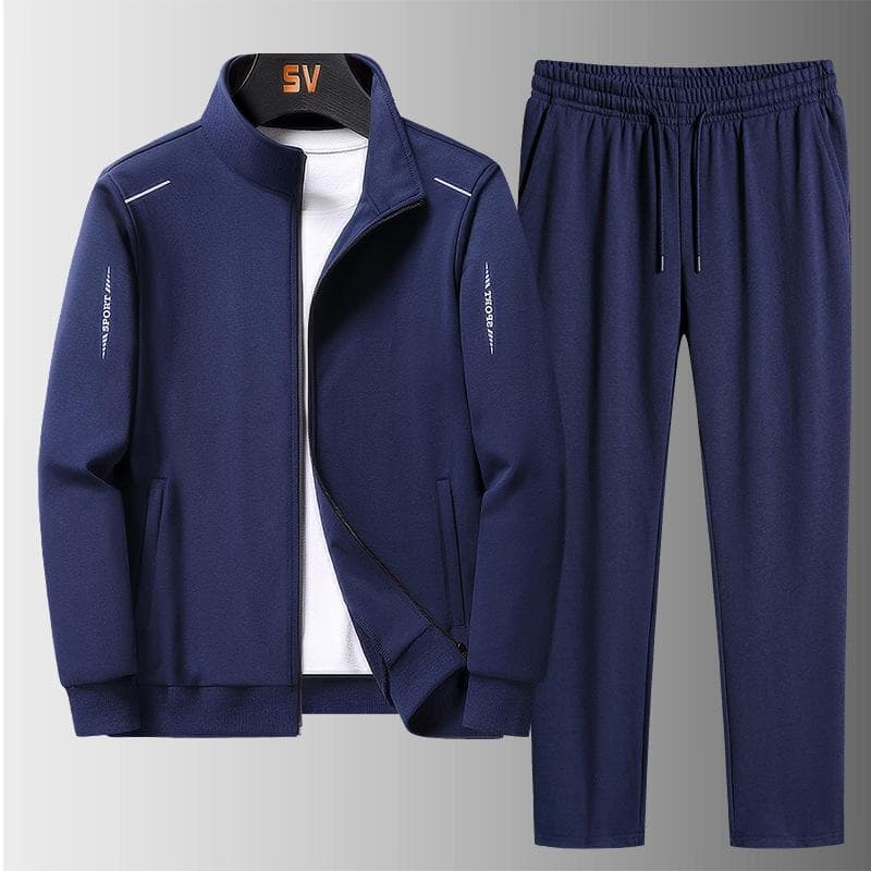 Men's Sportswear Set, Tracksuits, Two Pieces Sets, Homme Clothes, Hoodies+Pants Suit, Male Streetswear, Hoodie Jackets, Plus Size 3XL blue