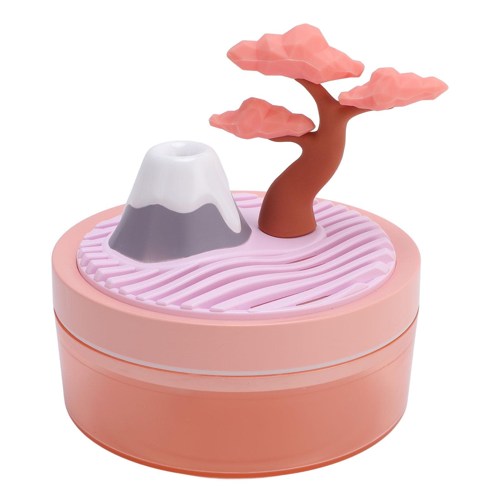 Mini Desk Humidifier with Cherry Tree Landscape Decoration Colorful Light 320ml Capacity Cool Mist