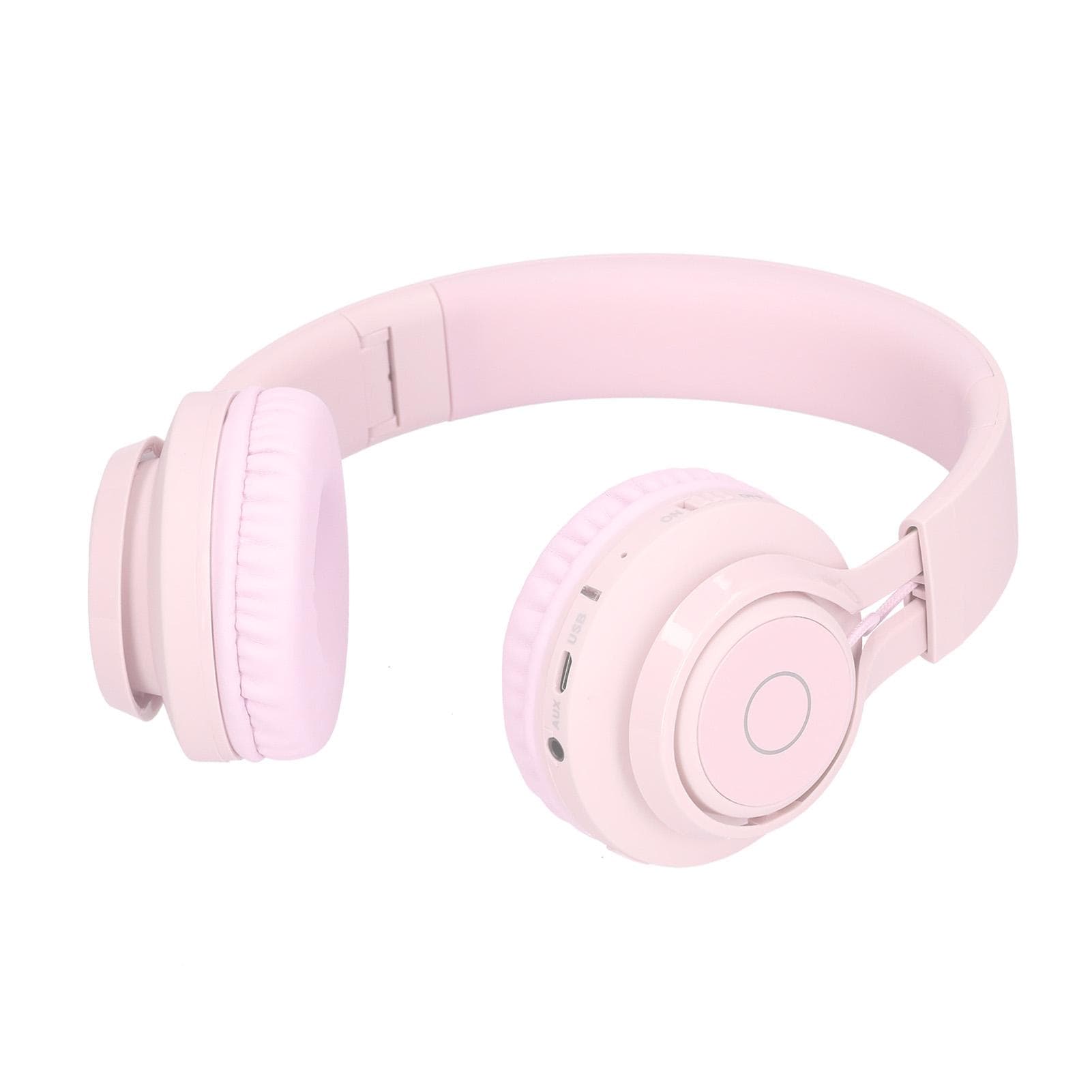 BT06C Children s Bluetooth Headset LED Light Stereo Foldable Protect Hearing Kids Wireless pink