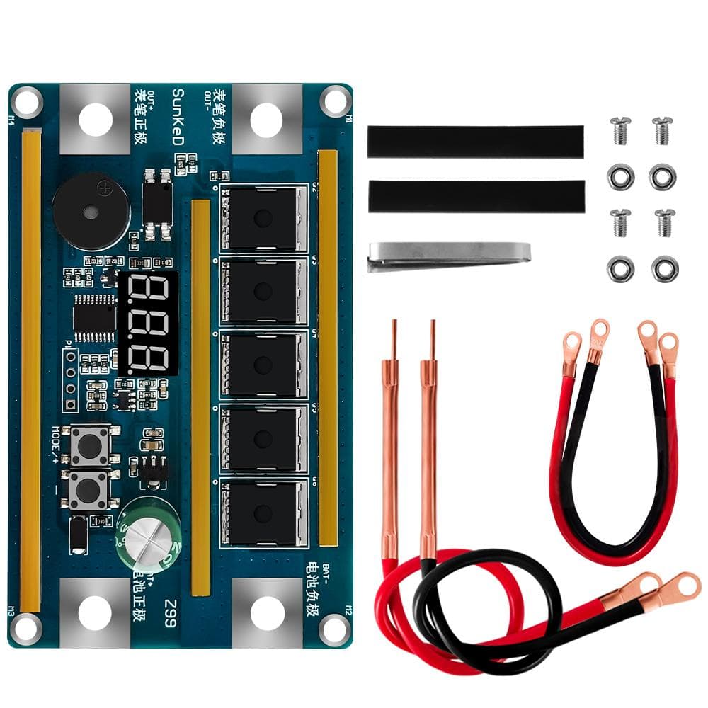 99 Gears of Power Adjustable Spots Welding Machine Control Board for Welding Cylindrical Lithium 99 Gears of Power multicolour