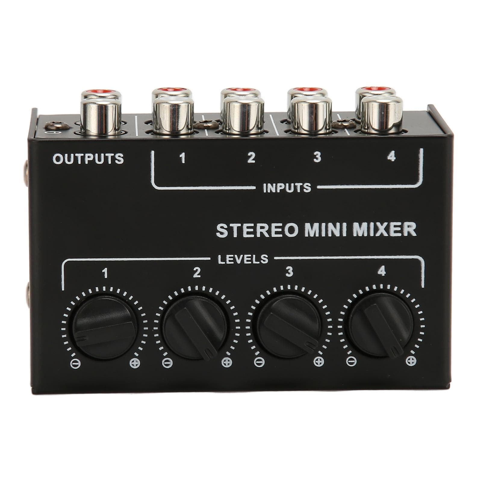 Passive Mixer 4 Channel Line Mixer Mini Sound Mixer Stereo Line Mixer for Tuning Mixing Instruments