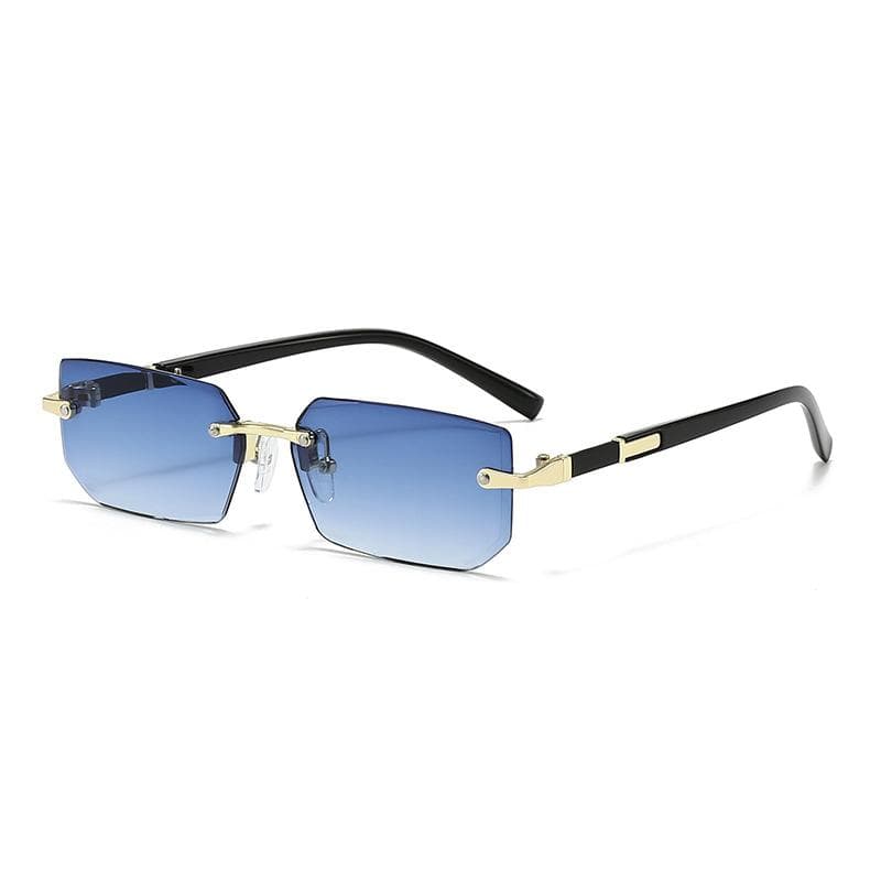 Trendy Rimless Sunglasses for Women Men UV400 Protection Frameless Retro Shades Summer Fashion Travel Eyewear