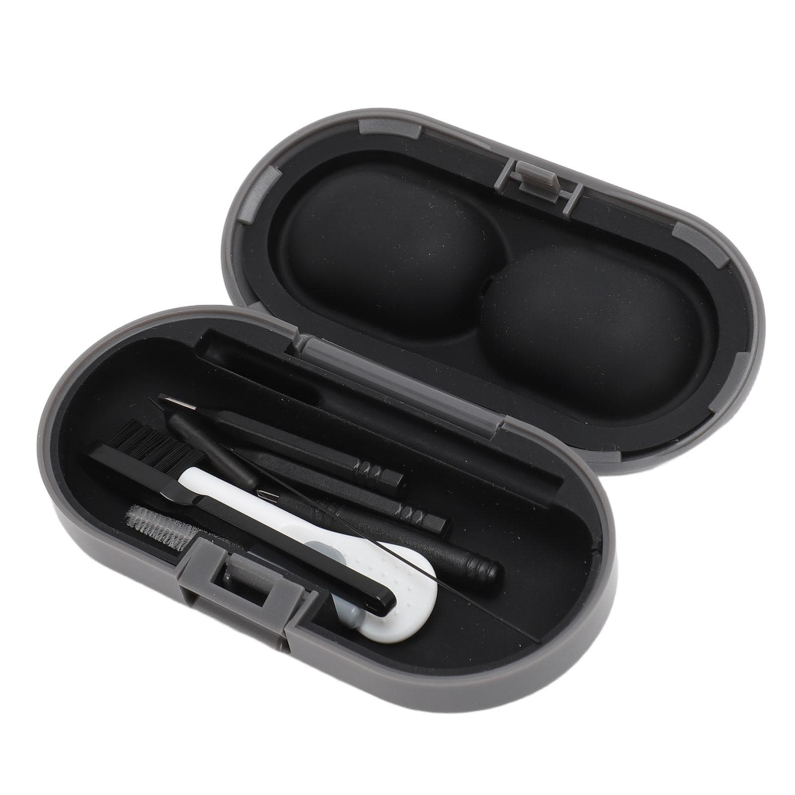8 Pieces Sound Aid Cleaning Kit with Cleaning Cloth and Storage Box Cleaner Brush Tools for Earbuds