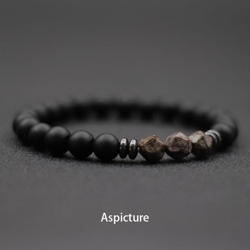 Fashion Mens Bracelet Black Onyx Stone Braclet Irregular Natural Tiger Eyes Sodalite Beaded Braslet Pulsera Hombre Accessories