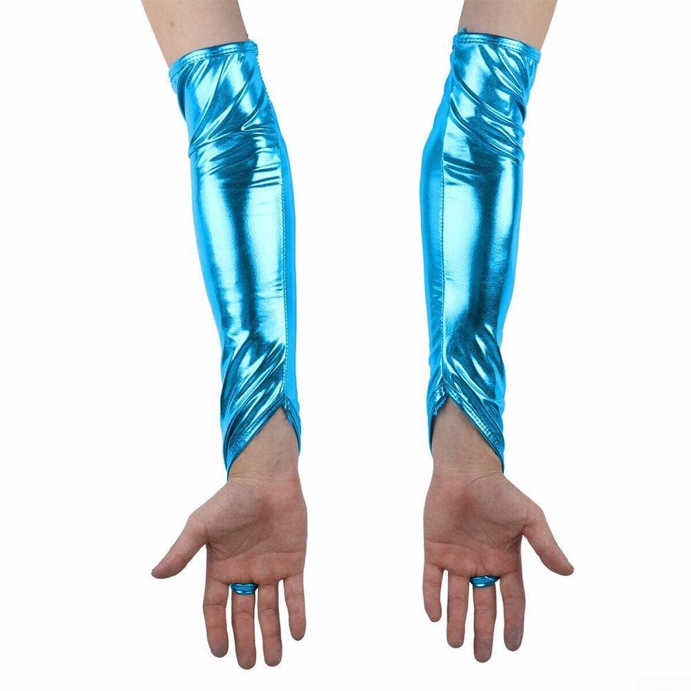 Women\'s Cosplay Women\'s Gloves Hot Girl Microelasticity Free blue