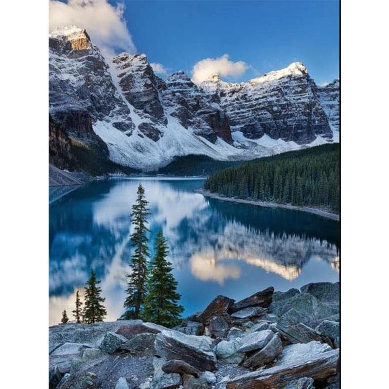 Diamond Painting Full Mosaic DIY Diamond Embroidery Landscape Waterfall Mountain 20X30CM
