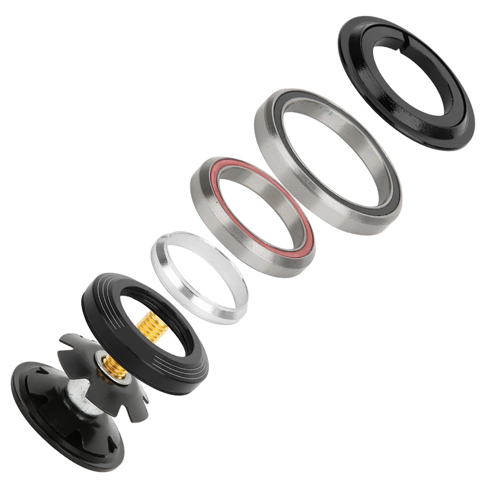 42mm1.7in 52mm2in Mountain Bike Tapered Straight Tube Fork Headset Bearing Accessory
