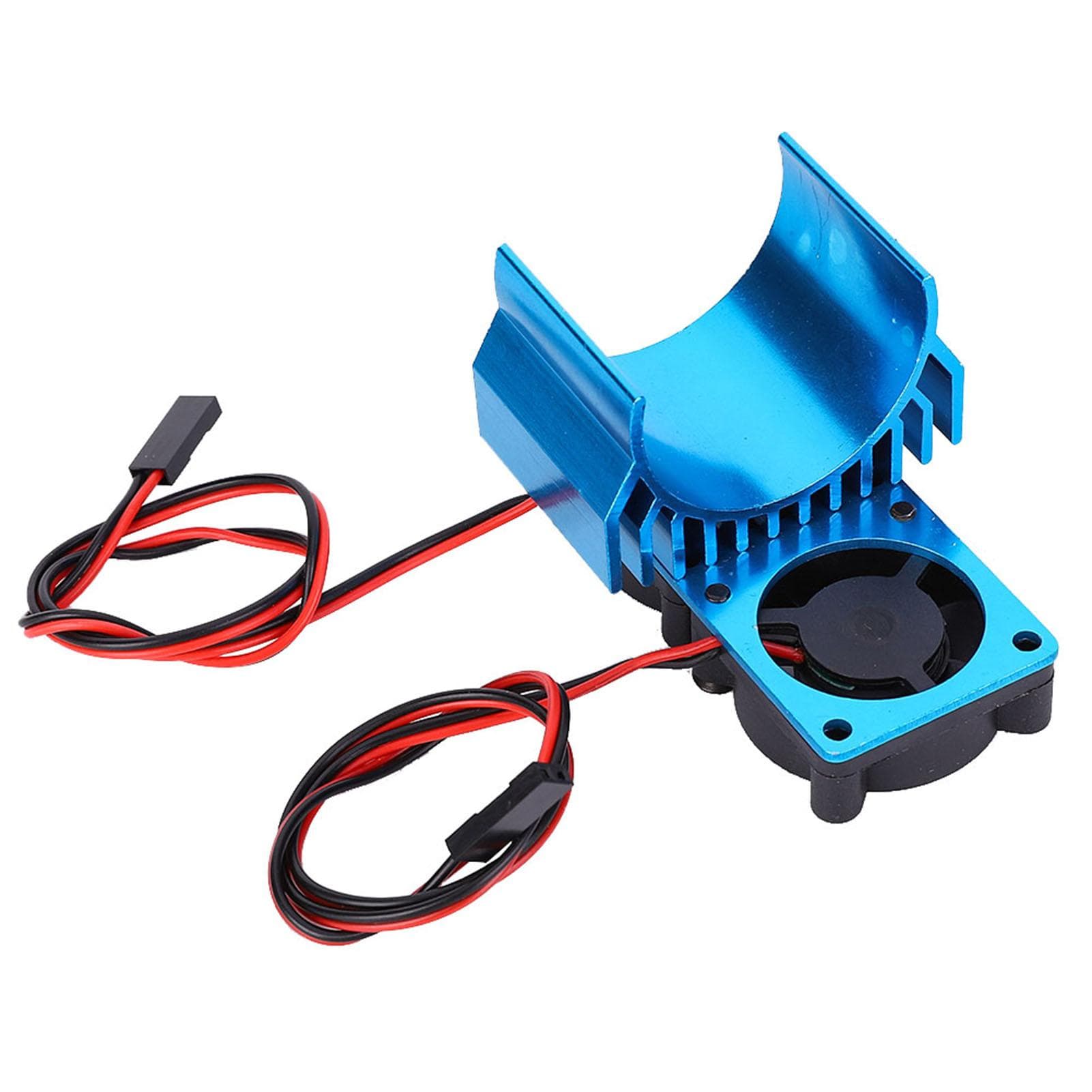 540  550 Motor Twin Cooling Fan Heat Sink With for 110 Scale Electric RC Car Silver