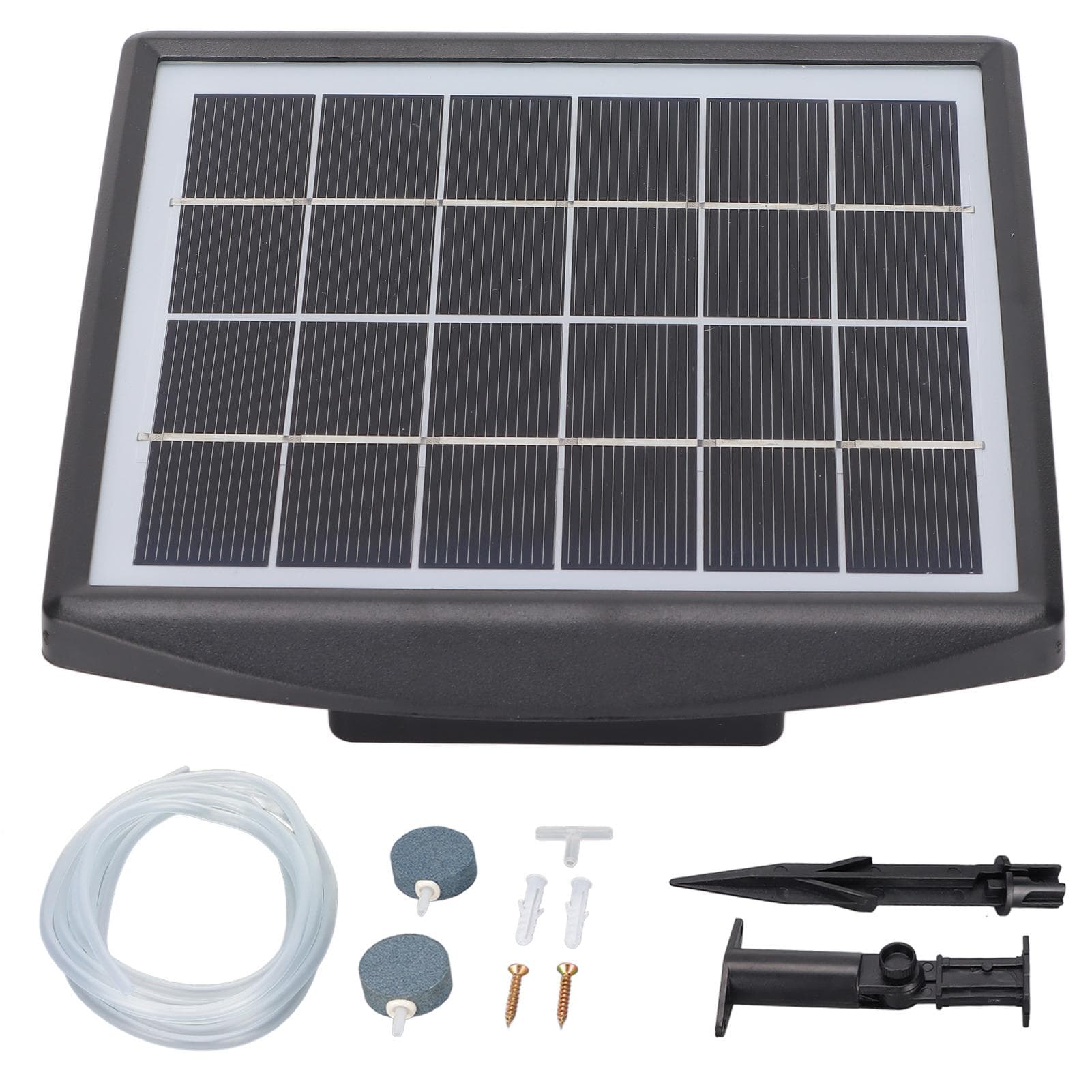 Solar Oxygen Pump Low Noise 2W Aquarium Outdoor Solar Oxygen Pump for Fish Tank Courtyard Outdoors
