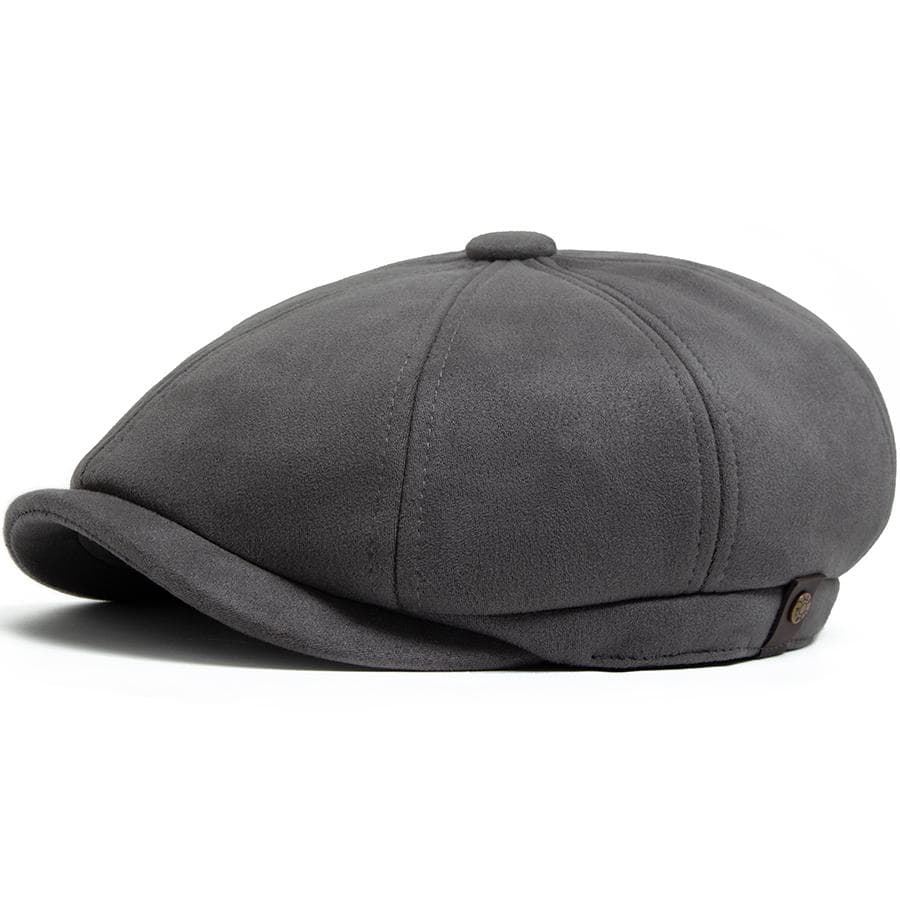 New Suede Newsboy Cap Autumn Winter Berets Retro Fashion Men Women Hats Casual Vintage Flat Caps For 55-59cm Head Circum Ference gray