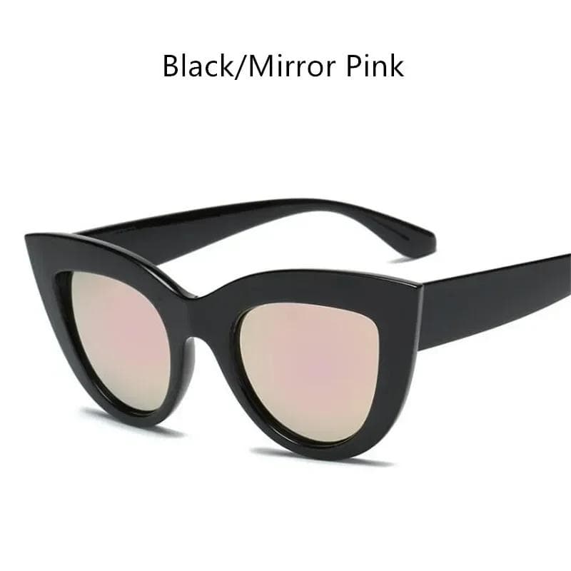Vintage Cat Eye Sunglasses Women Retro Designer Fashion Mirror Gradient Lenses Outdoor Shades Oculos De Sol