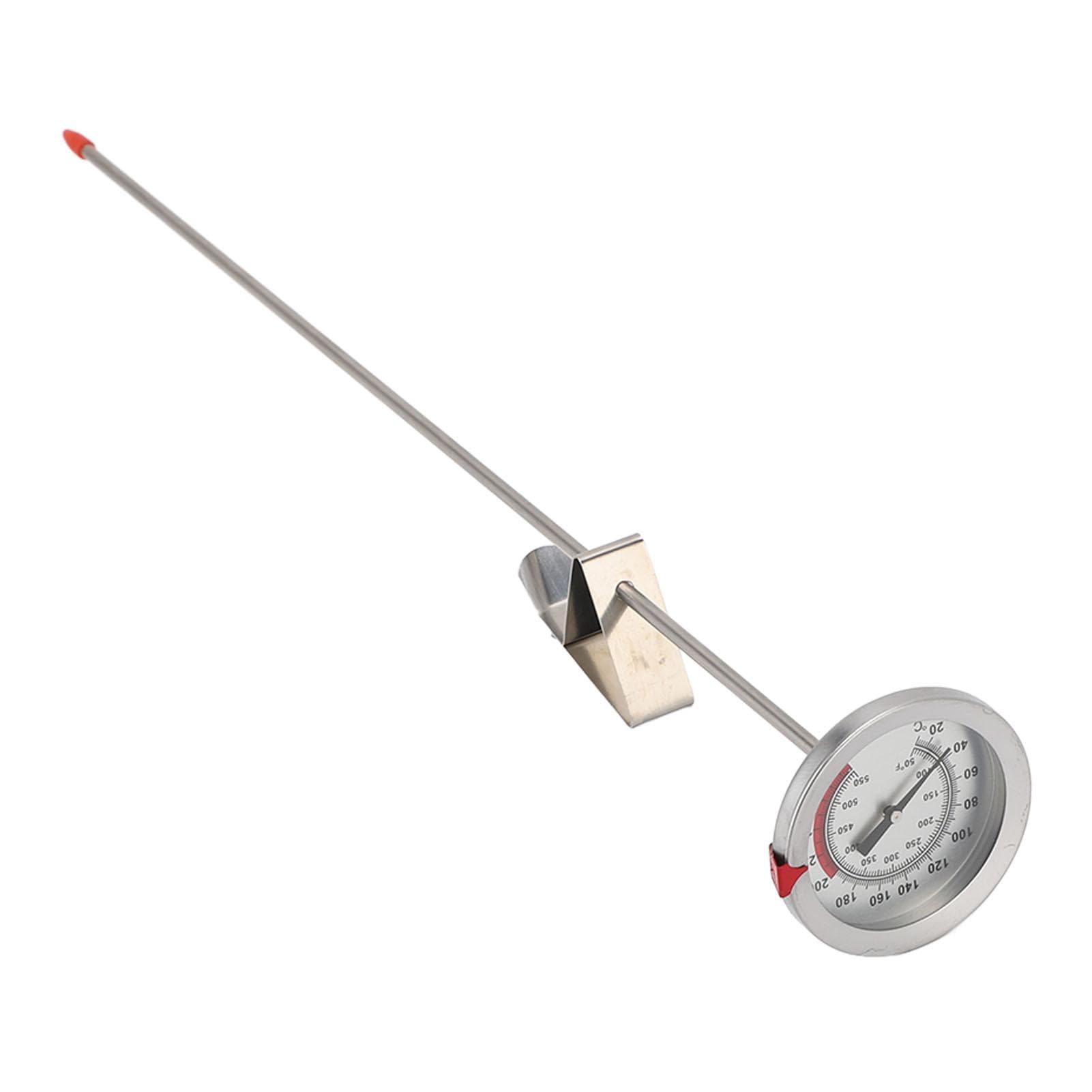 Cooking Thermometer Stainless Steel 50 to 550 Fahrenheit 40cm Mechanical Probe Thermometer with Metal Clip