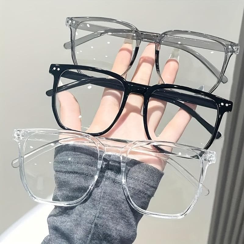 3Pcs Y2K Geometric Elegant Simple Women Daily Street Photography Glasses Fashion Accessories Gifts