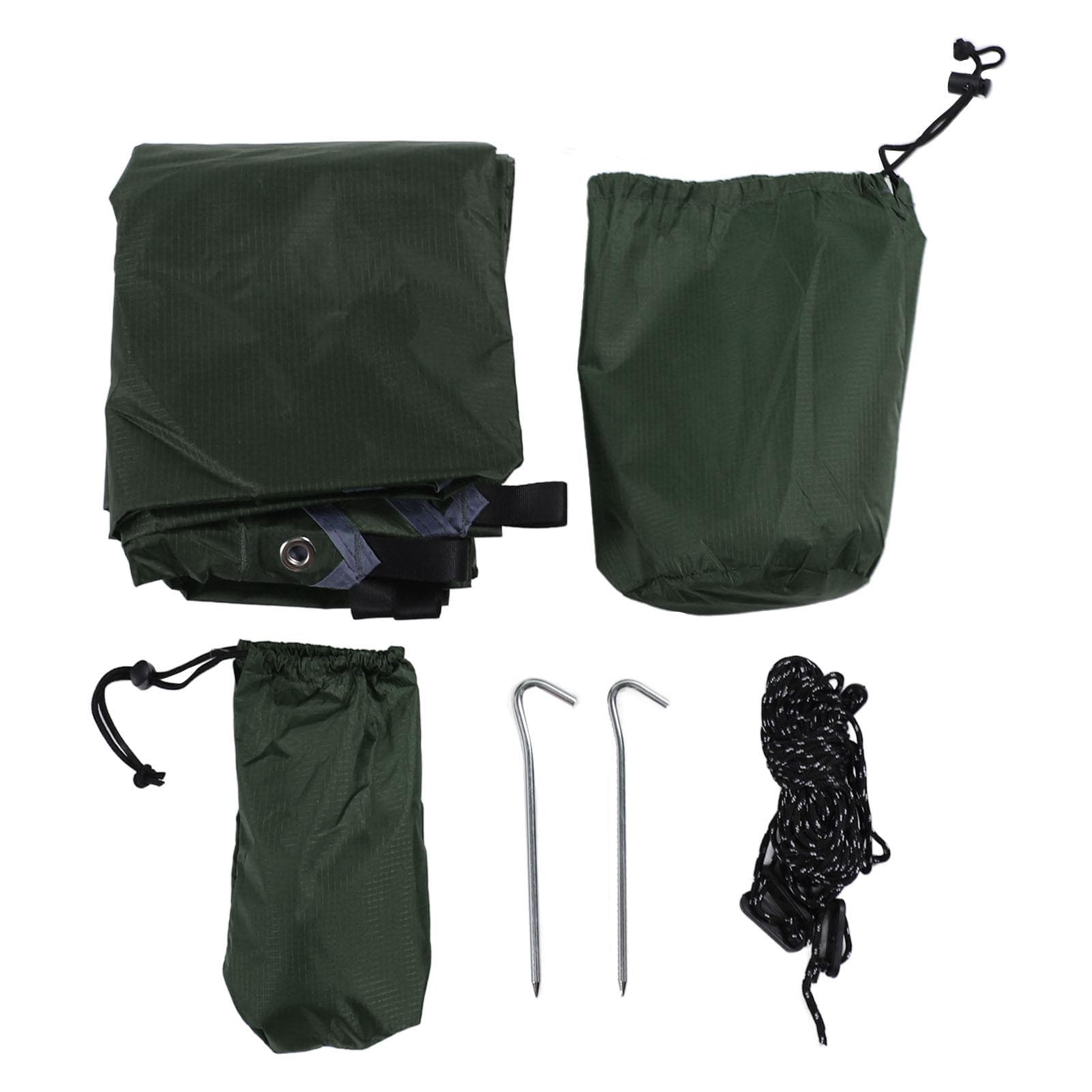Camping Canopy Multifunctional Quadrangle Sunscreen Waterproof Tent Tarp Outdoor Hammock Tent for green