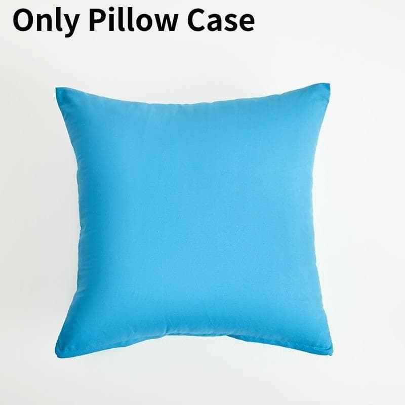 Luxurious Thick Plain Polyester Cushion Cover For Sofa And Living Room 18x18 Inches Sky Blue