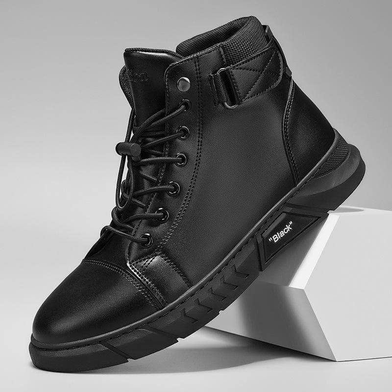 Fashionable versatile men's boots high top cotton shoes men's winter warm plush casual comfortable board shoes sports shoes 43