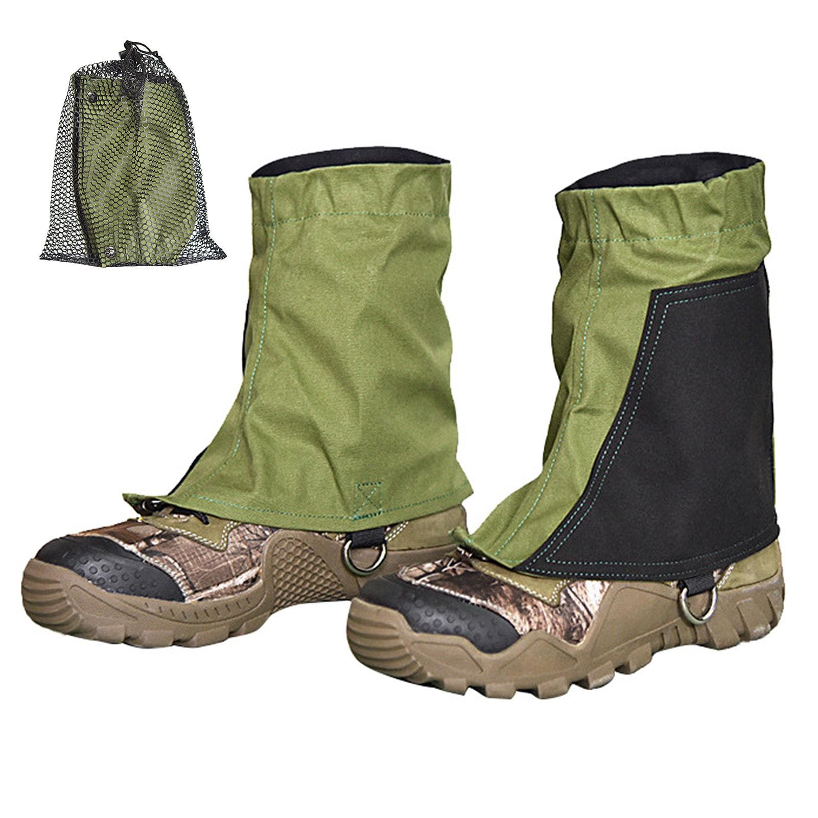 Canvas Low Gaiters for Men and Women Hiking Climbing army green