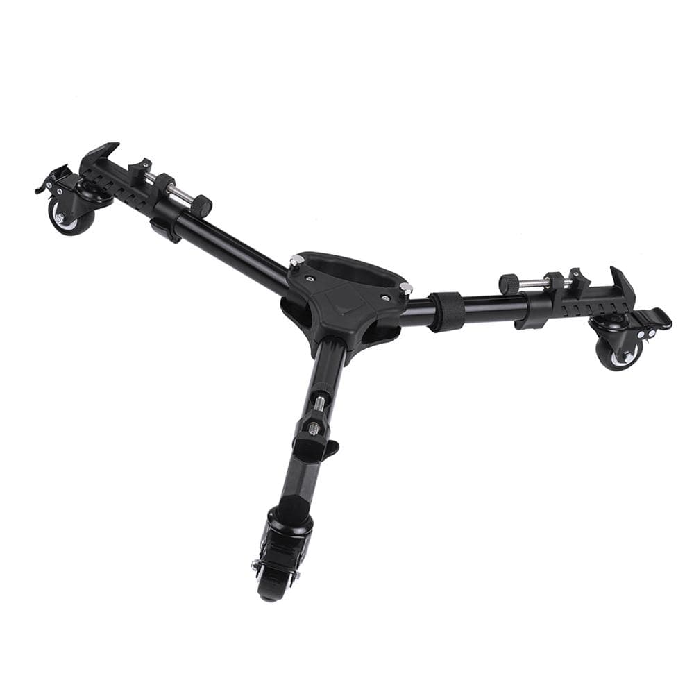 VX-600 Pro 3 Tripod Wheels Pulley Universal Folding Camera Tripod Dolly Base Stand w/ Nylon