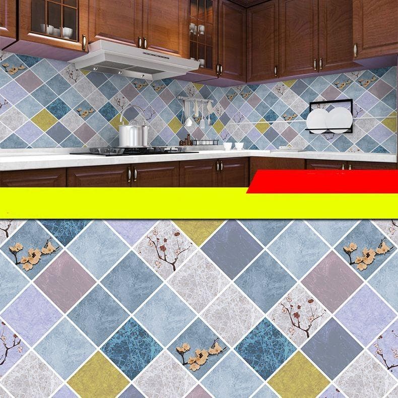 Oil-proof Kitchen Stove Sticker Self Adhesive Wallpapers Waterproof High Temperature Resistant Kitchen Decoration Contact Paper 60cm x 300cm